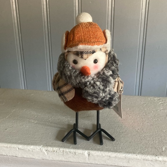 NWT Precious Chubby Fall Sweater Weather Decoration Bird w/ Metal Feet 🍁 - Picture 8 of 17